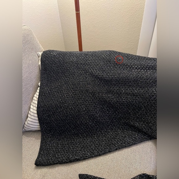 NWT knit dress with metallic thread sheer crochet - Picture 5 of 5